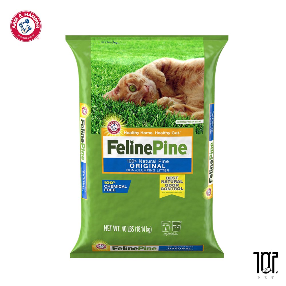 美國 鐵鎚牌 健康 FELINE PINE 斑比 松木砂 40LB (約18.4KG) 環保砂 貓砂 小動物可用