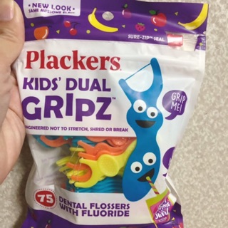 美國Plackers Kids Flessers 兒童塗氟牙線棒 (水果口味 75入)