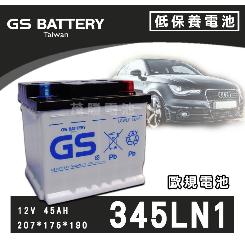 【茂勝電池】GS 統力 345LN1 LN1 歐規電池 豐田 TOYOTA prius 適用 (同 華達 C30 )