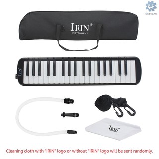 IRIN 37鍵口風琴含背包背帶軟吹管短吹嘴擦布（擦布帶logo不帶logo隨機發貨） 黑色 #7