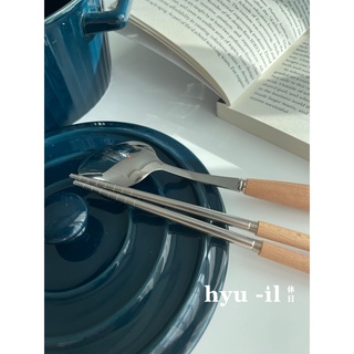 Hyu-il home ♡ 質感原木不銹鋼餐具組 環保餐具 餐具 環保產品 原木