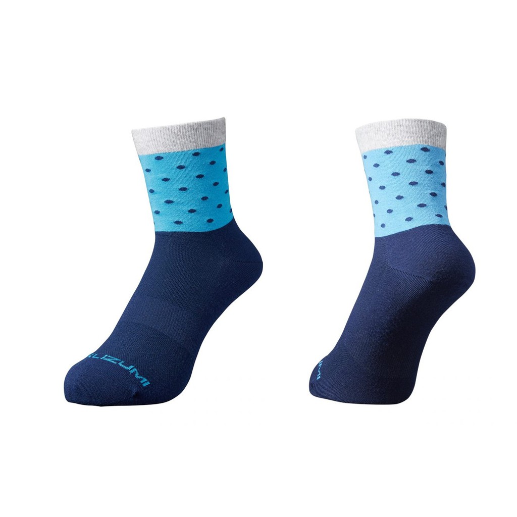 2018春夏新款PEARL iZUMi PI-43 時尚款專業運動襪 自行車襪 藍圓點