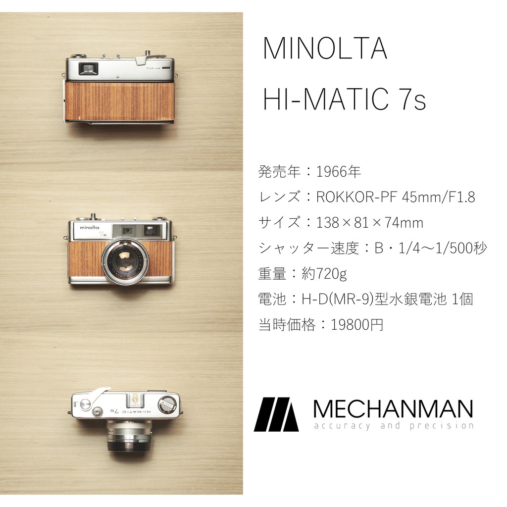 mechanman LAB吃底片的銀鹽老相機minolta hi-matic 7s(135底片全片幅)