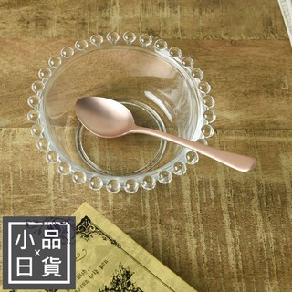 (小品日貨) 現貨 日本代購 日本製 新潟燕三條 日本 古英式廚房 粉紅玫瑰金 不鏽鋼 點心湯匙 小湯匙 甜點湯匙