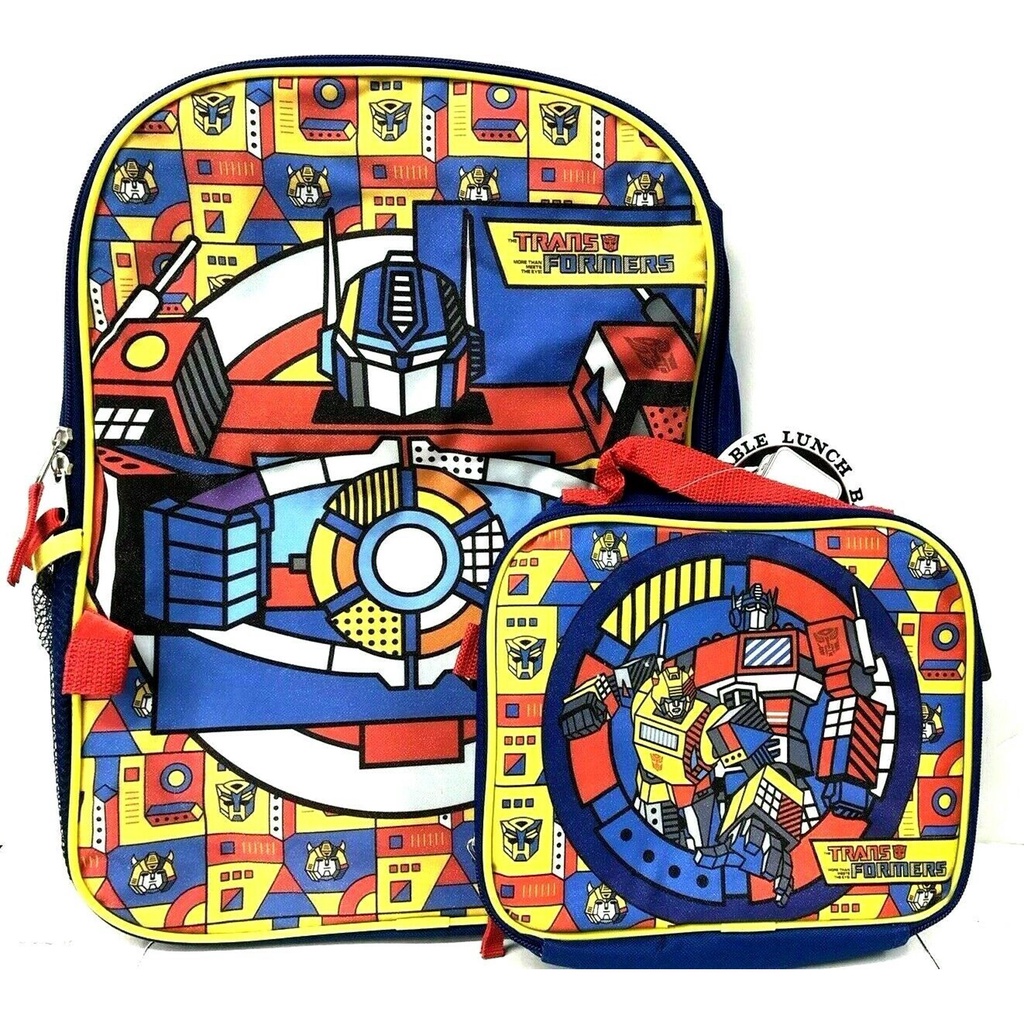 兩入一組 背包+餐袋👍正版空運👍美國專櫃 Transformers 變形金剛 書包 包包 後背包 背包 餐袋 便當袋