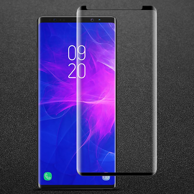 【可裝任何殼】三星 Note9 鋼化保護貼 滿版縮邊玻璃貼  不頂殼 曲面全覆蓋 3D曲面滿版 9H 邊膠非全膠