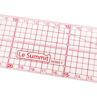 Le Summit 5cm X 30cm 透明紅 方格尺 (34305F)