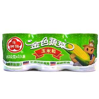 &lt;168all&gt;312g 牛頭牌 玉米粒 Canned corn