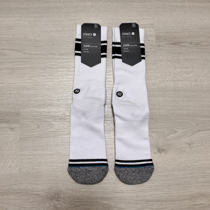 亞洲版 全新 現貨 Stance White Out 2 條紋 學院 襪子 潮流 滑板 中筒襪 尺寸L9-12號