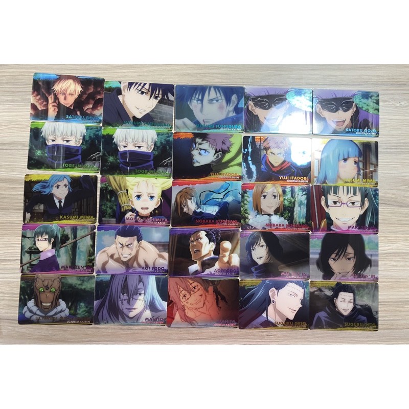 現貨 咒術迴戰金屬卡五條悟伏黑惠釘崎禪院真希狗卷棘熊貓東堂葵三輪西宮桃夏油傑機械丸真人 蝦皮購物