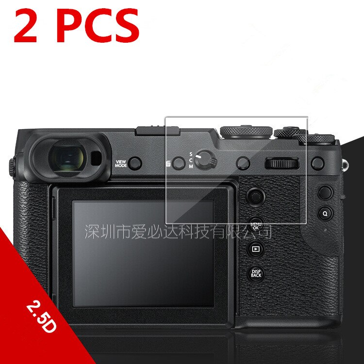 2 件裝 2.5D 相機鋼化玻璃 LCD 屏幕保護膜,適用於 Fujifilm GFX50R GFX50S X100V