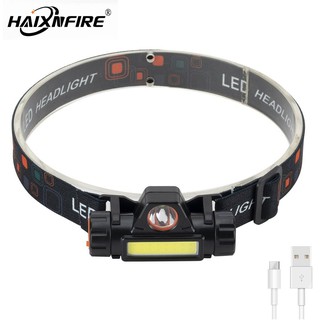 Haixnfire HP42輕巧強光頭燈COB LED頭燈直充內建18650電池防水戶外露營頭燈帶磁汽修燈工作燈夜跑