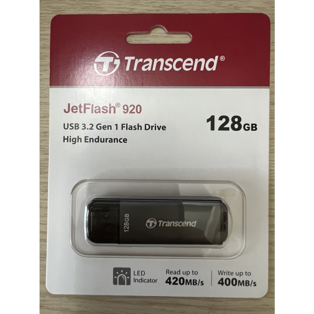 讀寫雙破400Mbs 【Transcend 創見】128GB JetFlash920 USB3.2高速高耐用隨身碟