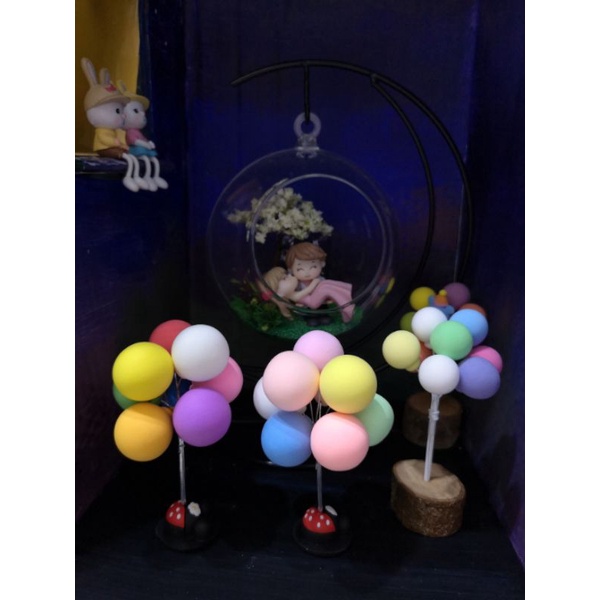 ［台灣現貨］ 療癒汽球擺飾 8顆球 蛋糕裝飾氣球 婚禮小物 車上 聖誕節 裝飾