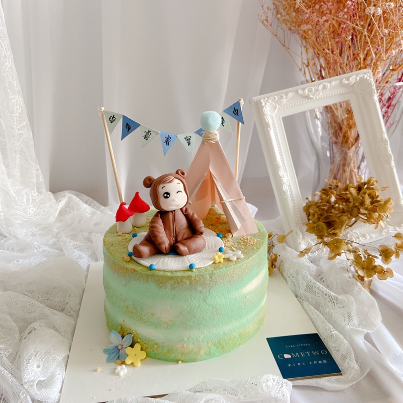 Come2 6寸寶寶蛋糕週歲蛋糕森林系蛋糕翻糖蛋糕裸蛋糕台中預定 蝦皮購物