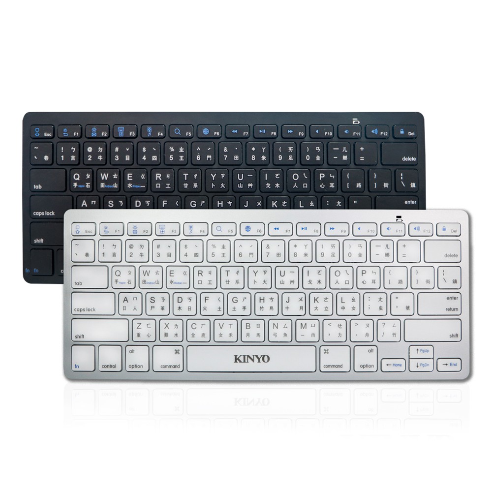 KINYO 藍牙無線鍵盤 藍牙鍵盤 靜音鍵盤 平板件盤 傾斜設計 剪刀腳鍵盤 跨平台相容 BKB-35 廠商直送 免運