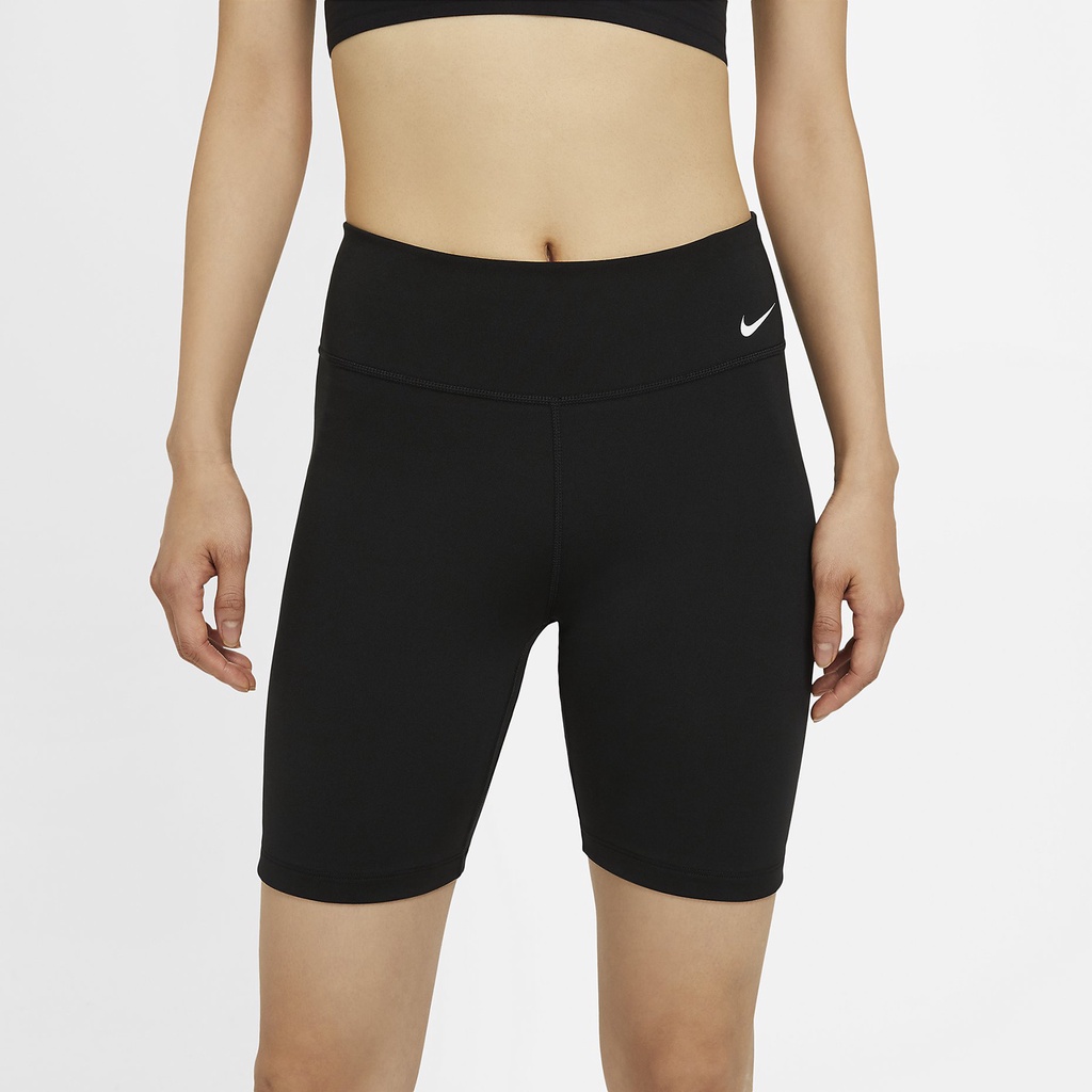Nike 短褲 One Shorts 女款 黑 單車褲  中腰 緊身褲 無縫 運動 口袋 【ACS】DD0244-010