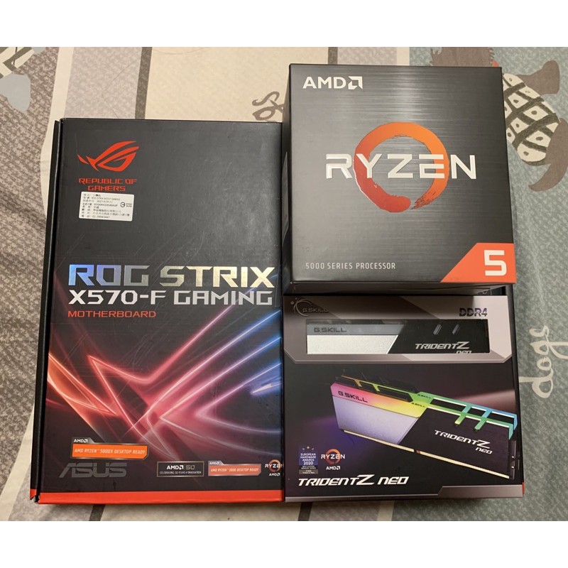 全新未拆 Amd 5600x Rog X570 F 芝奇焰光戟3600 Cl16 32g 蝦皮購物