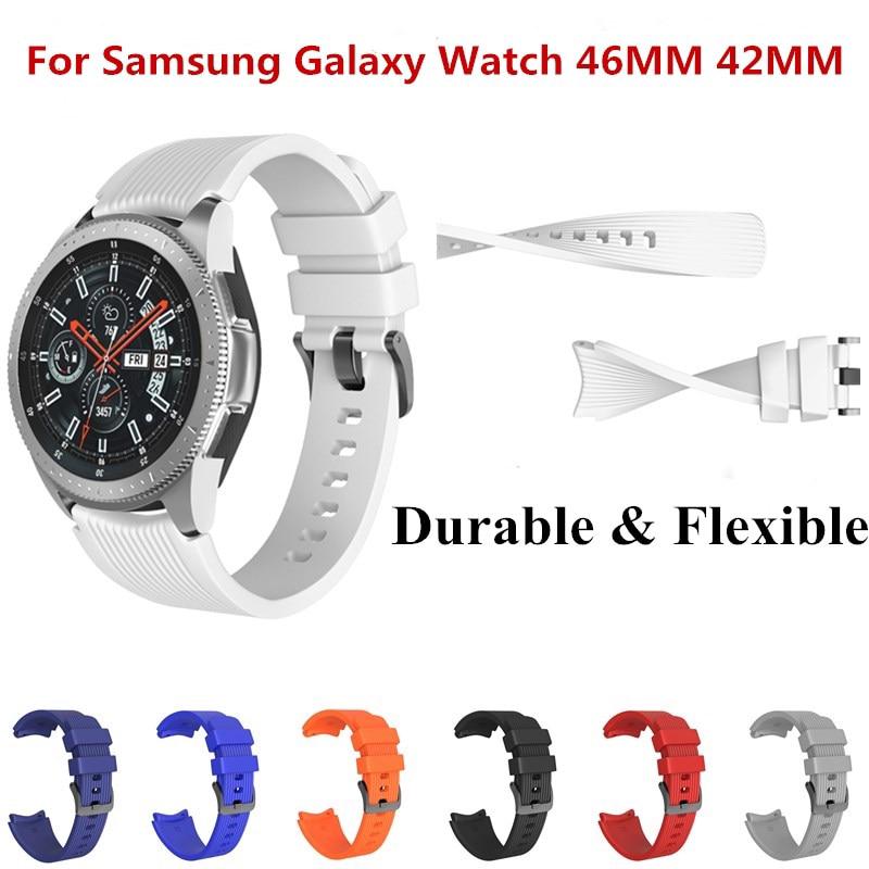 Galaxy Watch 42mm/46mm錶帶Classic S2/S3 三星GearSport矽膠表帶20/22mm