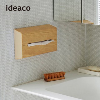 【日本 ideaco】橡木紋ABS壁掛/桌上兩用面紙架