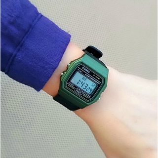 經緯度鐘錶CASIO電子錶 復古經典方形款LED電燈 運動當兵錶學生錶 多種顏色可選 保證公司貨【超低價】F-91WM
