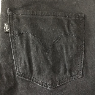 二手⚡️Levis 黑色拼接拉鍊窄管牛仔褲 Legging W25
