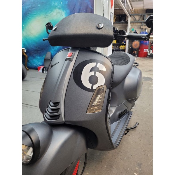 vespa 小風鏡髮絲紋包膜