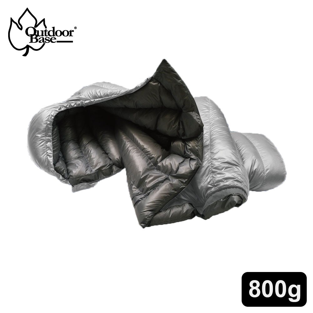 【Outdoorbase】SnowMonster頂級羽絨保暖睡袋(太空灰)-24691