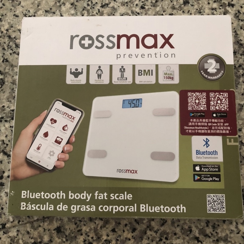 Rossmax優盛藍芽體重體脂計