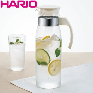 ~* 蝦皮代開發票 *~日本 HARIO 耐熱玻璃冷水壺1400ml 米白 RPLN-14-OW