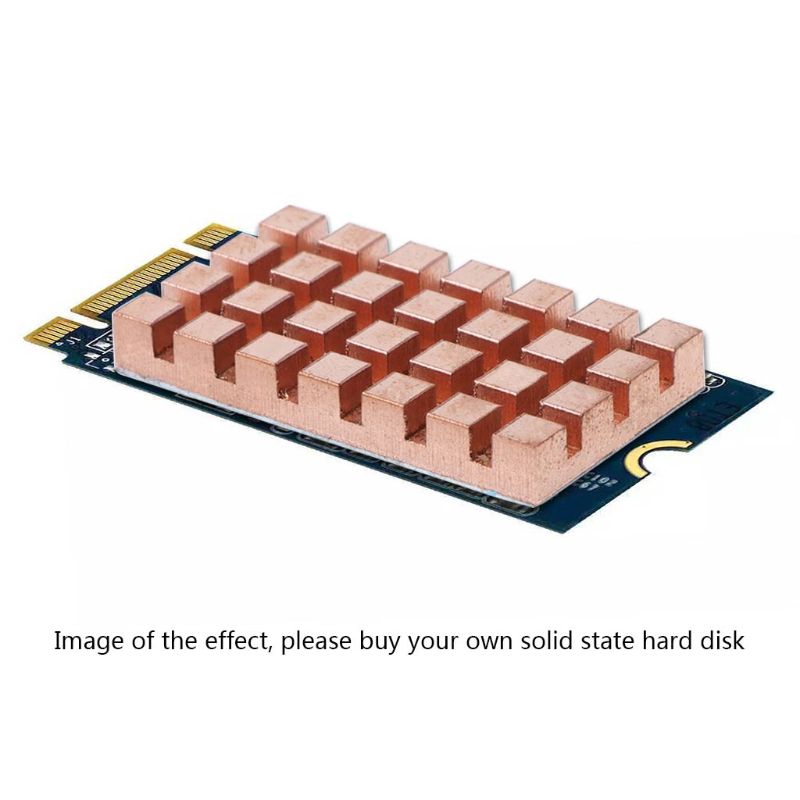 （1個）純銅M.2 NGFF 2242固態硬盤SSD散熱片-2mm