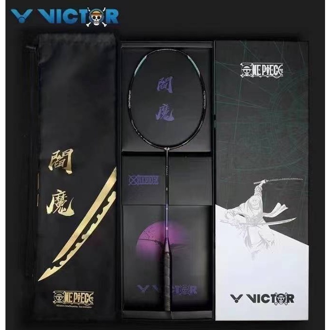 絕版限量商品 海賊王禮盒套裝VICTOR 航海王 羽球拍 - 閻魔 TK-OP J 海賊王 閻魔 限量收藏 羽球拍