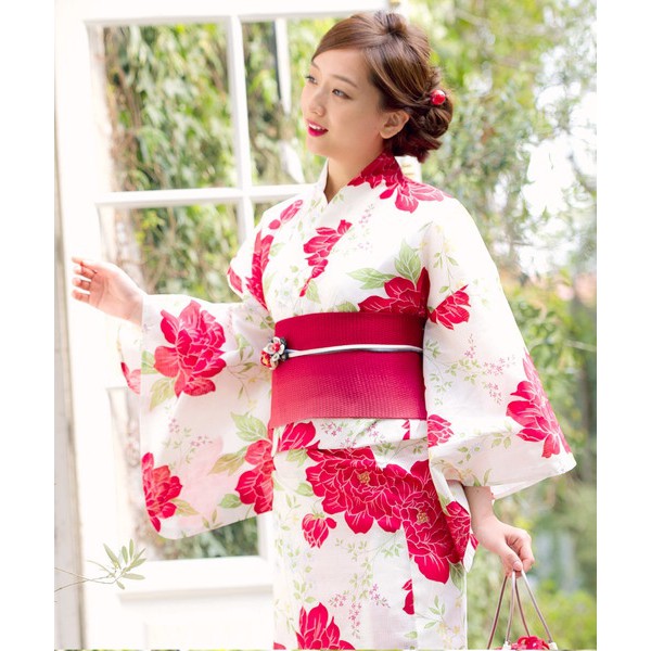 日本和服浴衣女純棉面料傳統款式日本花火大會和服 蝦皮購物