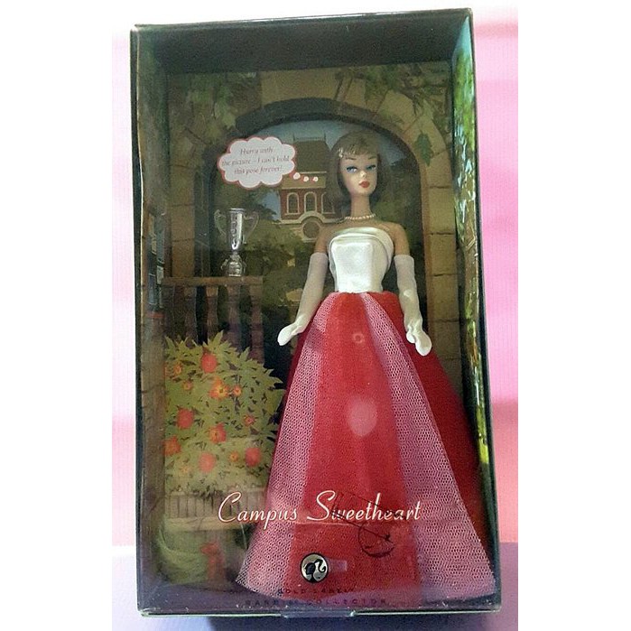 【保留中，fishfuel 專屬】金標限量收藏型芭比娃娃 復古校園甜心（盒損）Barbie