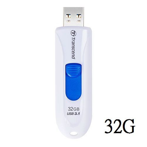 創見 JF790【32GB】USB3.0隨身碟(指推式/白)