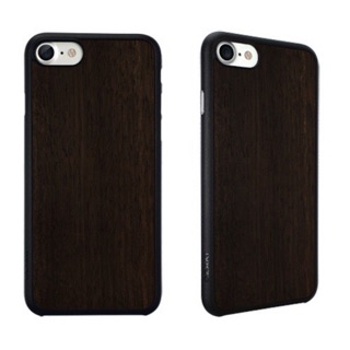 Ozaki iPhone SE 2022/ iPhone 8/ 7 O!coat 0.3+ Wood超薄木紋保護殼黑檀木