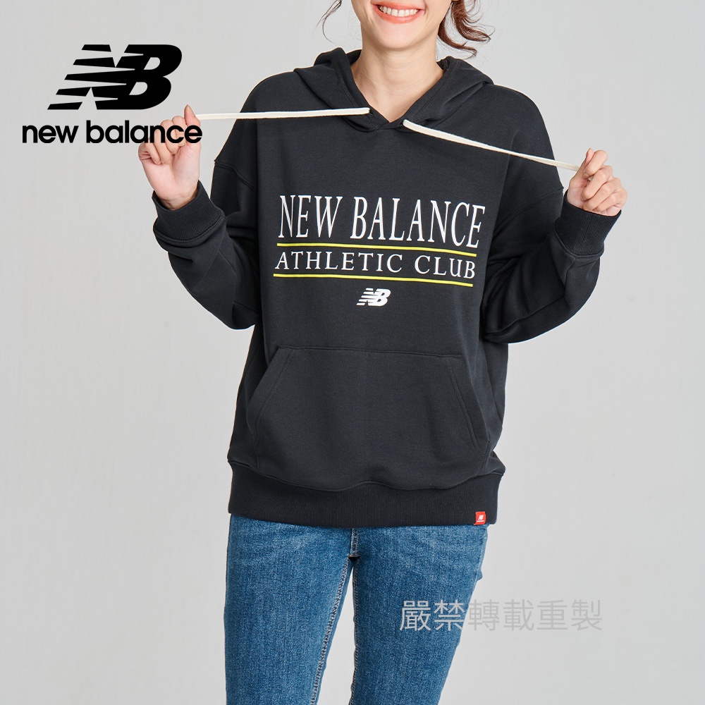 【New Balance】 NB 連帽長袖上衣_女性_黑色_AWT13508BK