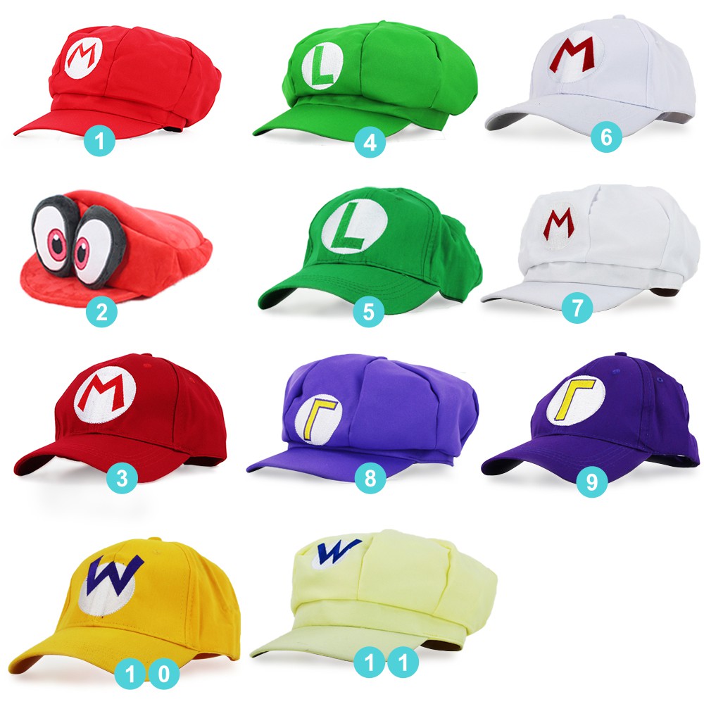 11款式 日本任天堂遊戲周邊 Switch 超級馬里奧 棒球帽 超級瑪麗 八角帽 奧德賽帽子mario帽 瑪麗棉帽 禮物