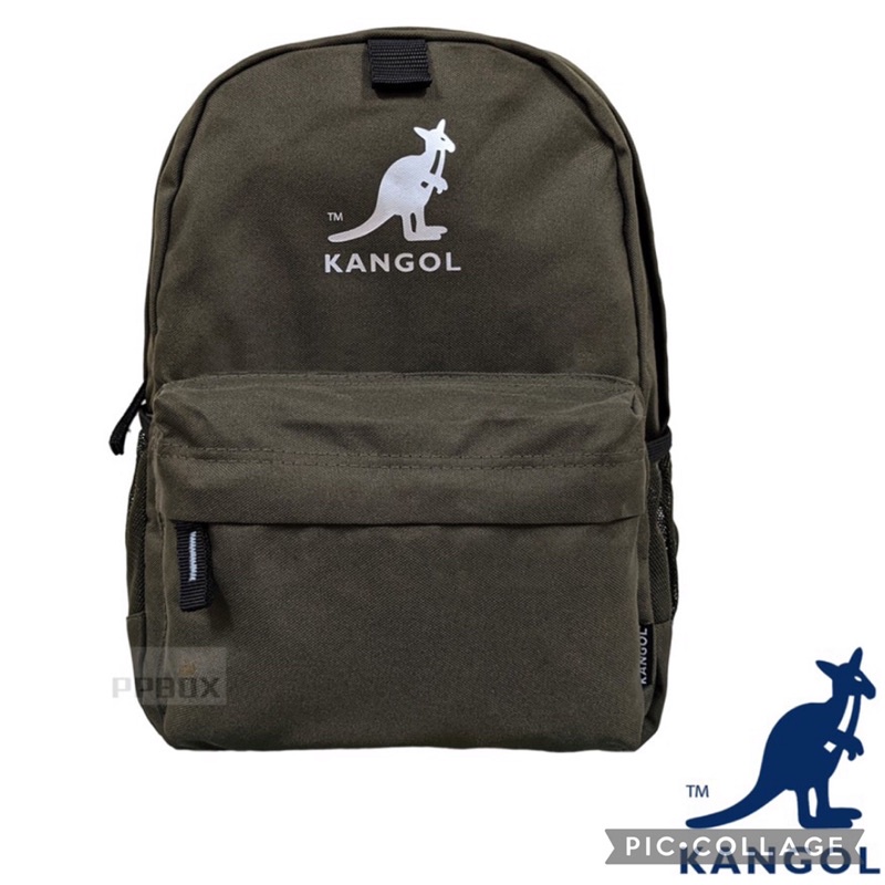 全新KANGOL 正版袋鼠包 後背包 軍綠色 銀河星空款A4可