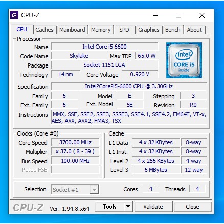 i5-6600 附風扇