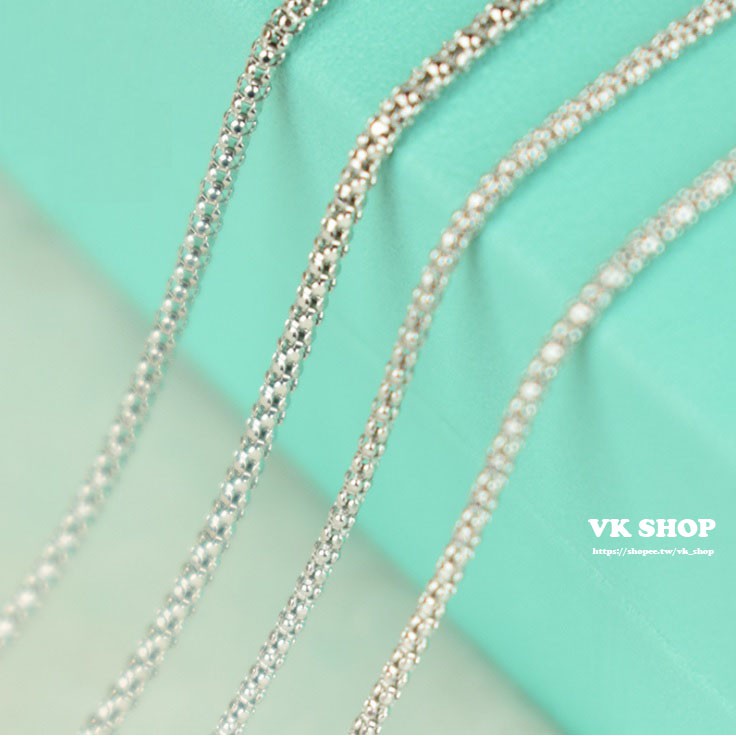 vk shop精選韓國銀飾新款純銀粗款項鍊 (S925保證純銀) 60公分下標區