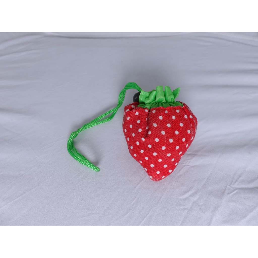 草莓造型摺疊環保購物袋 34x32cm 環保袋收納袋手提袋 [01-2F 06-09]