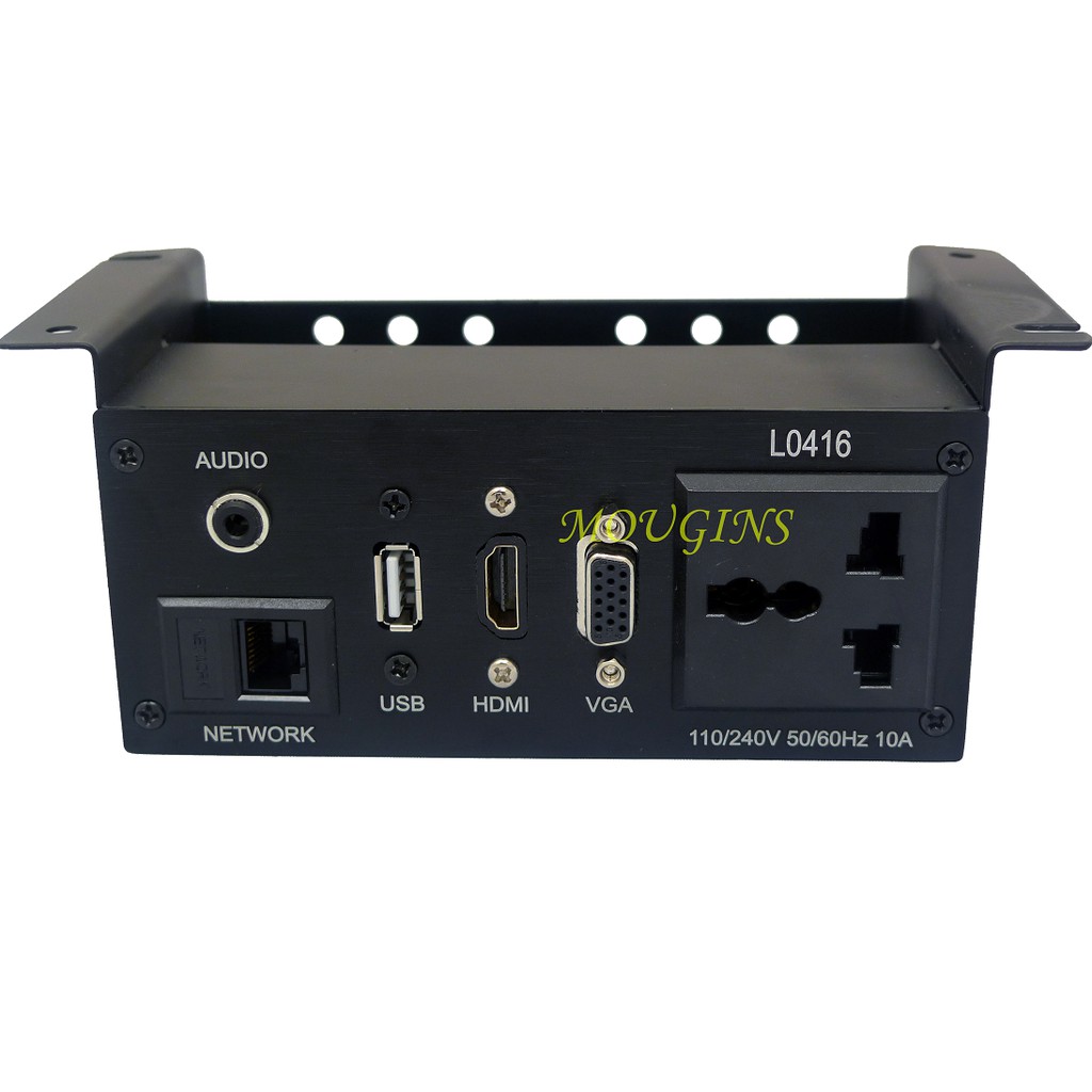 鋁合金 吊裝式 影音插座 資訊插座 資訊面板 桌面 檯面 側裝 HDMI VGA 3.5mm USB 網路 電源