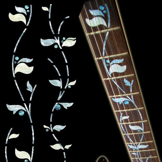 大葉生命樹 日本製 民謠吉他 電吉他 白藍鮑魚色 琴格貼紙 輕鬆移除不傷琴身  園之屋 現貨