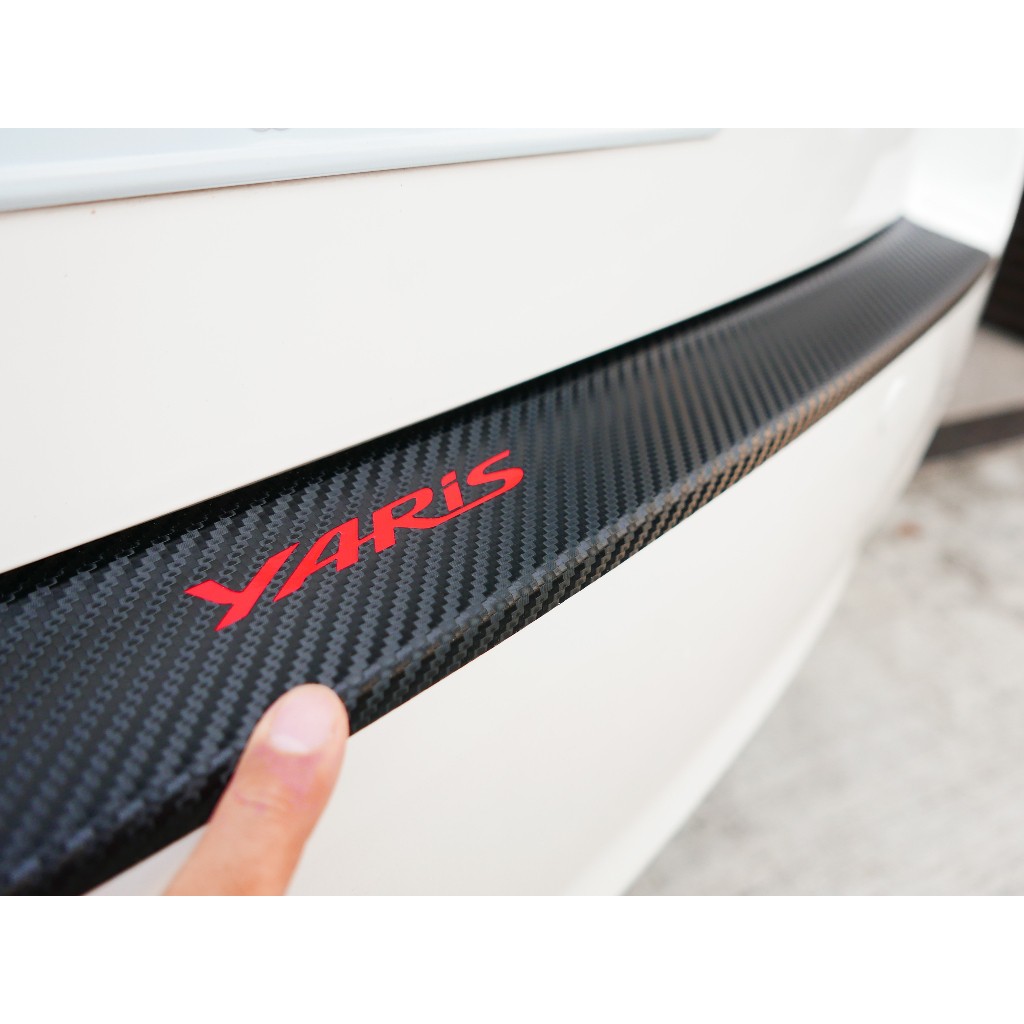 YARIS  2015-17【後保桿卡夢保護貼】3M 不殘膠 車貼專用膠膜  貼膜