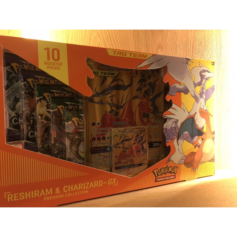 金萊噴 Reshiram &amp; Charizard 禮盒 英文版 Premium Box 寶可夢 PTCG 目前無現貨