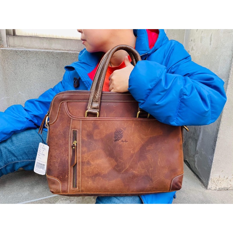 BLUE WAY 鬼洗地藏 ONIARAI— 皮革 牛皮 筆電包 包包 公事包 手提包