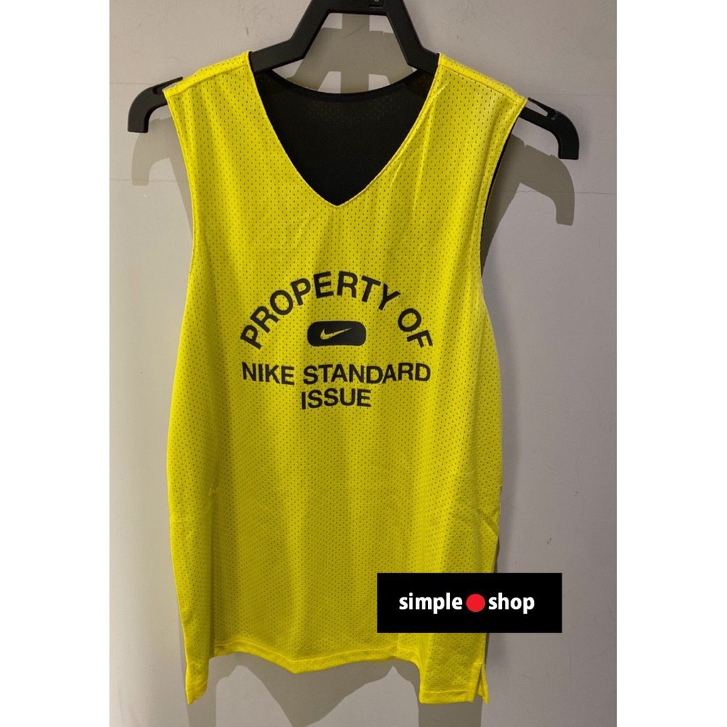【Simple Shop】NIKE Issue Mesh 籃球背心 運動背心 雙面球衣 黑色 黃色 DA3029-731
