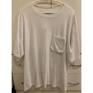 Simple Design 口袋短T 白色