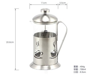 【妙管家】不鏽鋼濾網700ml手沖泡茶器 ~ 萬能百貨